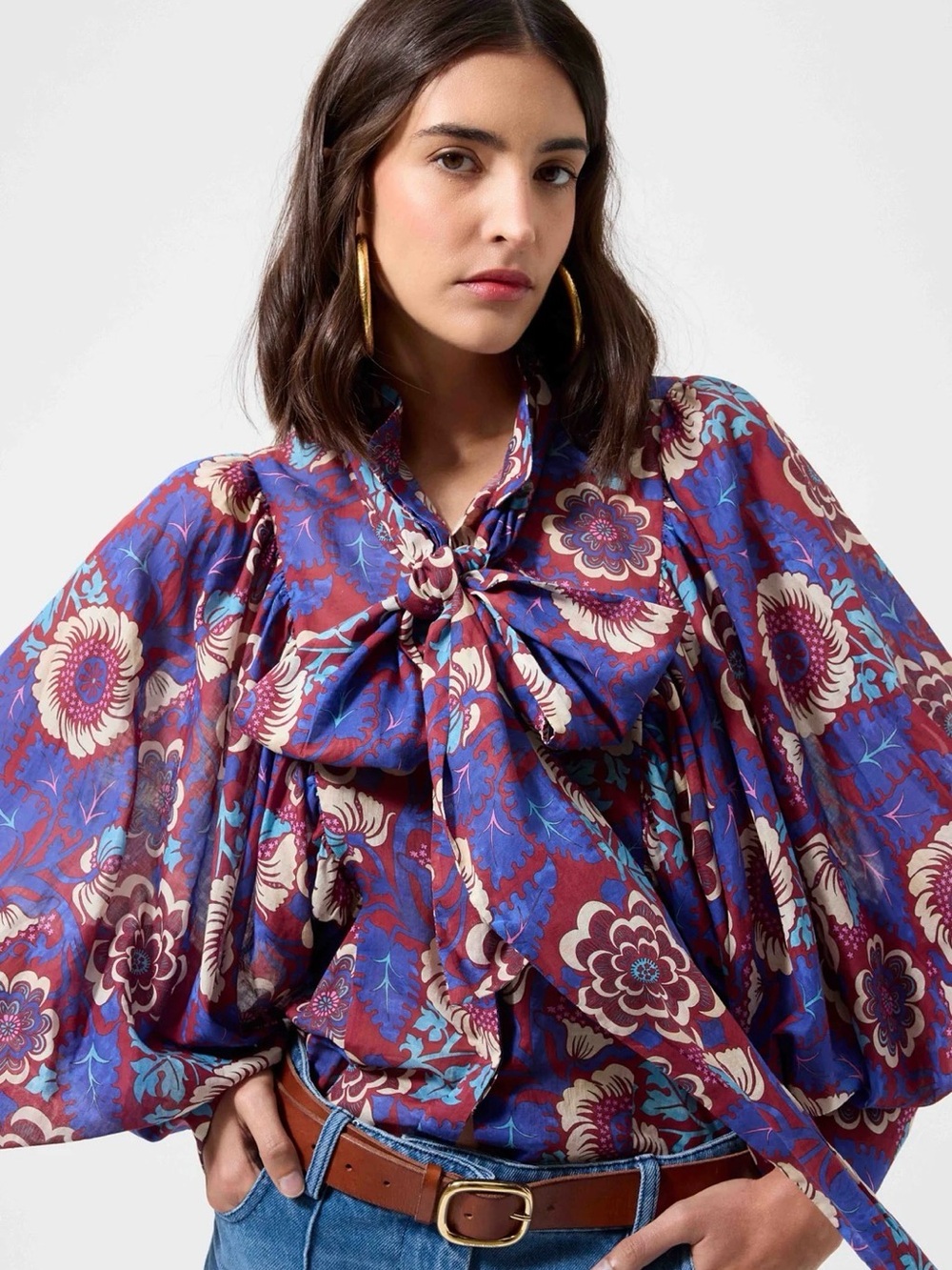 The Label Celeste Blouse in Prune (print) - Picture 5 of 15